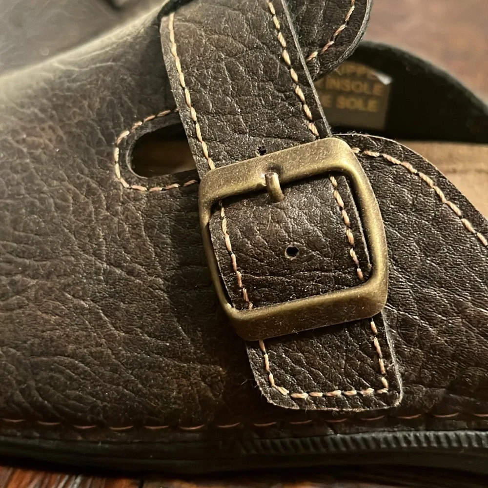 INBLU Distressed Leather Clogs SZ 11.5 not Birkenstock - Picture 2 of 7